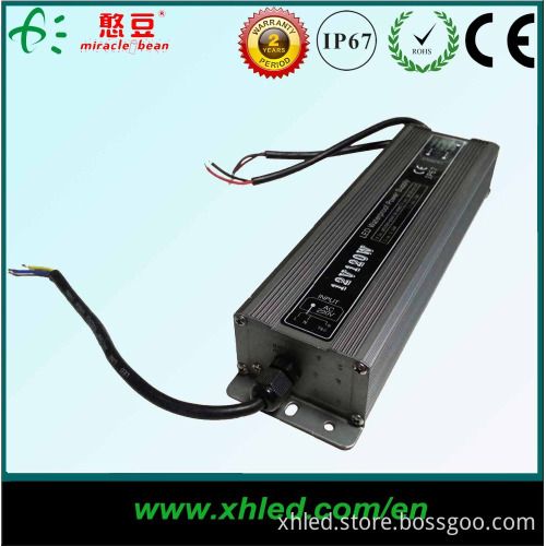 OEM High Efficiency IP67 waterproof DC 12v 10 amp led transformer with CE ROHS 2 years warranty